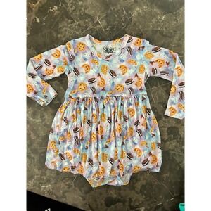 Bamboo Cookies & Milk Baby Girl Dress Outfit by Peyton and Brooke 12-18 Months